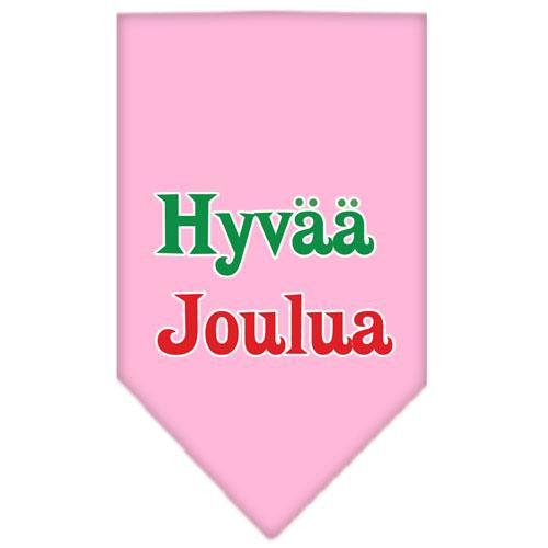 Hyvaa Joulua Screen Print Bandana Light Pink Small