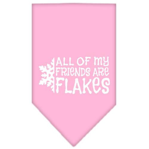 All my friends are Flakes Screen Print Bandana Light Pink Large