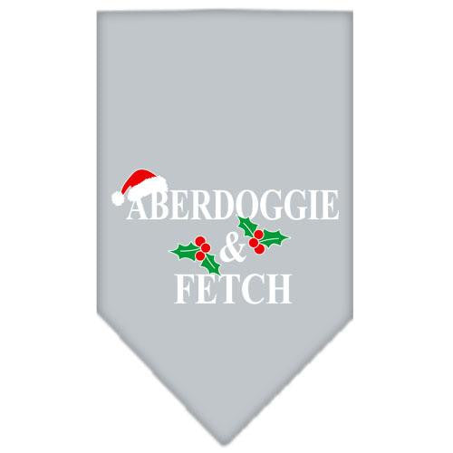 Aberdoggie Christmas Screen Print Bandana Grey Large