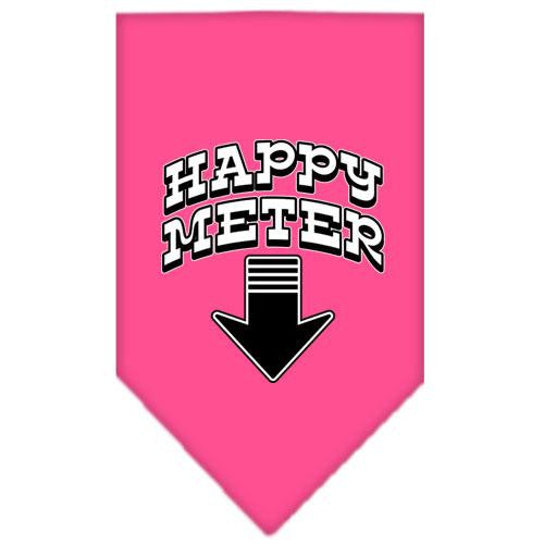 Happy Meter Screen Print Bandana Bright Pink Large