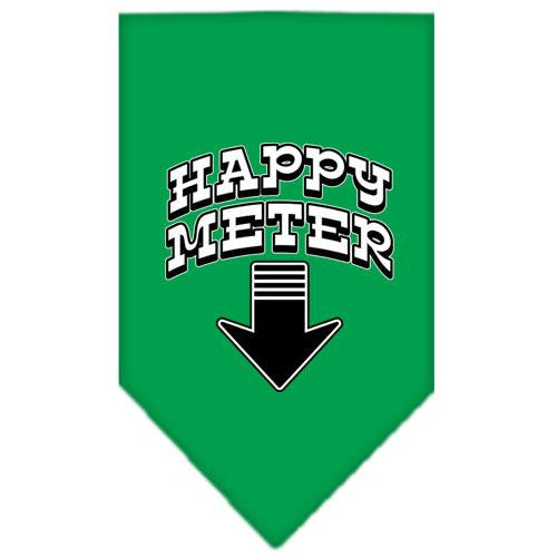 Happy Meter Screen Print Bandana Emerald Green Large