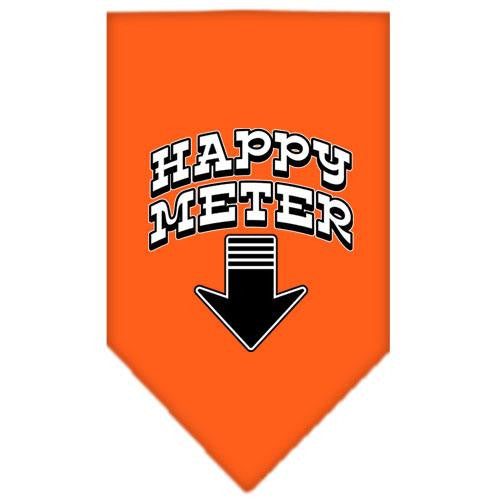 Happy Meter Screen Print Bandana Orange Large