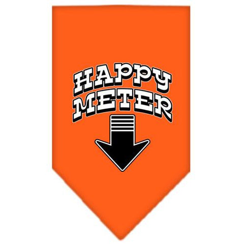 Happy Meter Screen Print Bandana Orange Large