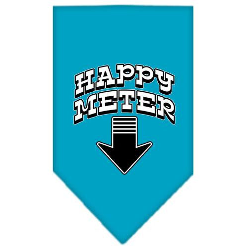 Happy Meter Screen Print Bandana Turquoise Large