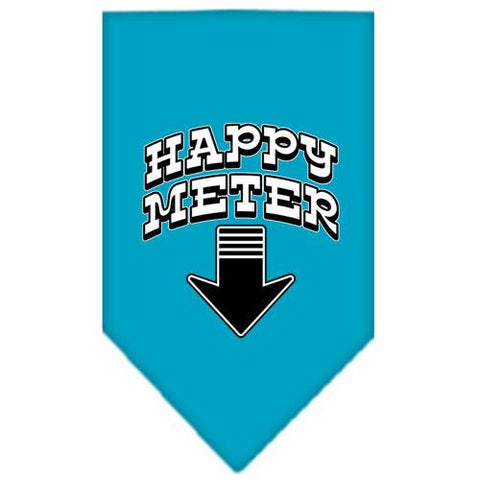 Happy Meter Screen Print Bandana Turquoise Small