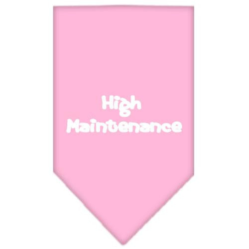 High Maintenance Screen Print Bandana Light Pink Small