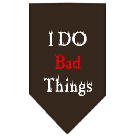 I Do Bad Things  Screen Print Bandana Cocoa Small