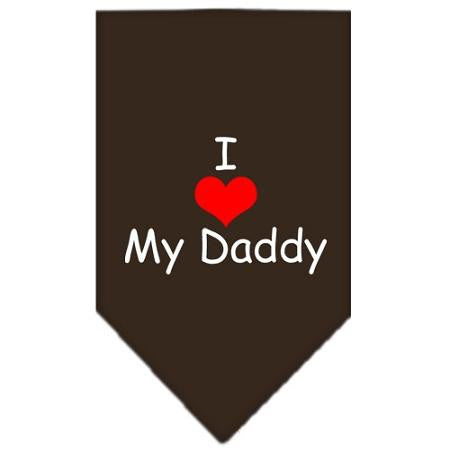 I Heart My Daddy  Screen Print Bandana Cocoa Small