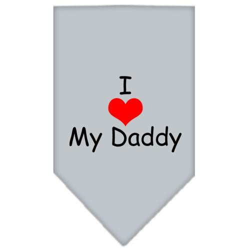 I Heart My Daddy  Screen Print Bandana Grey Small