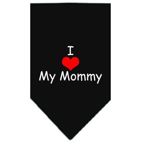 I Heart My Mommy  Screen Print Bandana Black Large