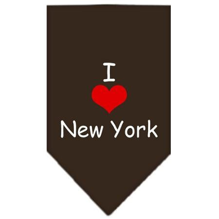 I Heart New York  Screen Print Bandana Cocoa Large