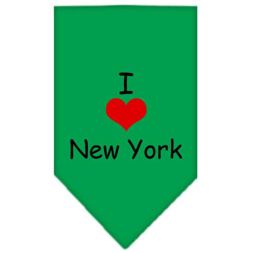 I Heart New York  Screen Print Bandana Emerald Green Large