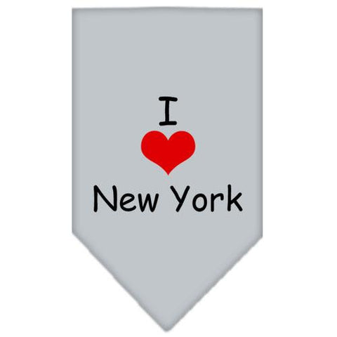 I Heart New York  Screen Print Bandana Grey Large