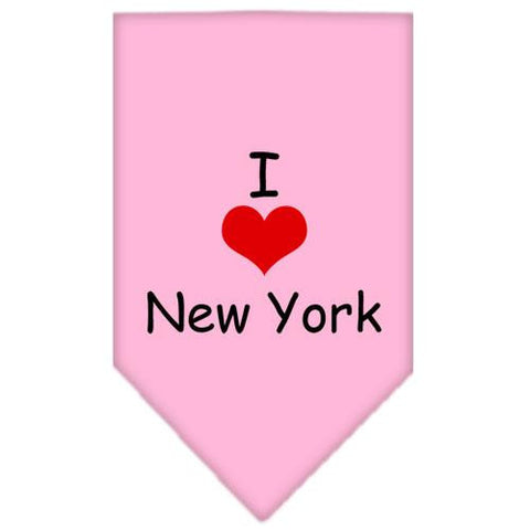 I Heart New York  Screen Print Bandana Light Pink Large