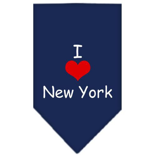 I Heart New York  Screen Print Bandana Navy Blue large