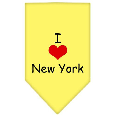 I Heart New York  Screen Print Bandana Yellow Large