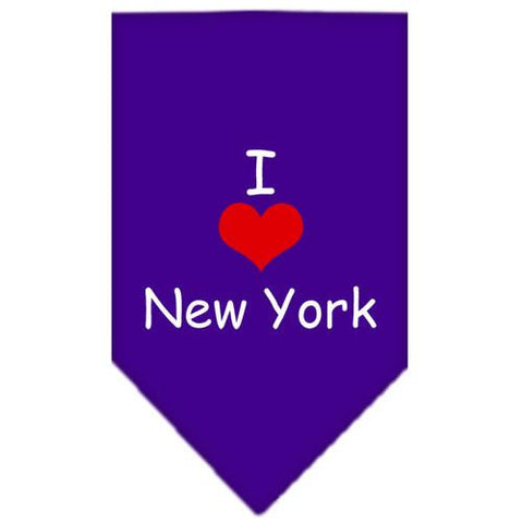 I Heart New York  Screen Print Bandana Purple Small