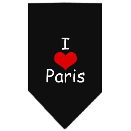 I Heart Paris  Screen Print Bandana Black Large