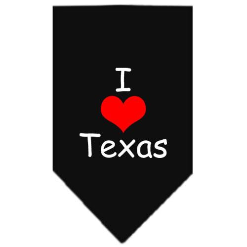 I Heart Texas  Screen Print Bandana Black Small