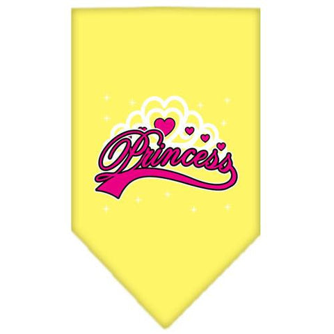 I'm a Princess Screen Print Bandana Yellow Large