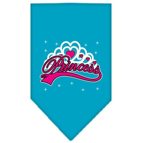 I'm a Princess Screen Print Bandana Turquoise Small