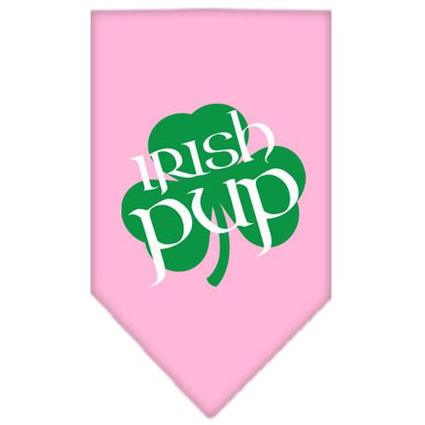 Irish Pup Screen Print Bandana Light Pink Small