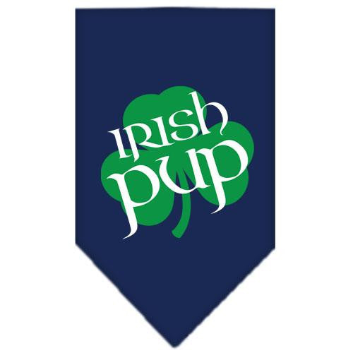 Irish Pup Screen Print Bandana Navy Blue Small