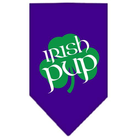 Irish Pup Screen Print Bandana Purple Small