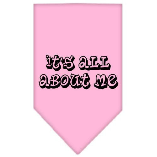 It's All About Me Screen Print Bandana Light Pink Large