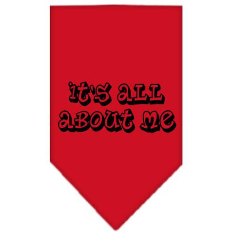 It's All About Me Screen Print Bandana Red Large