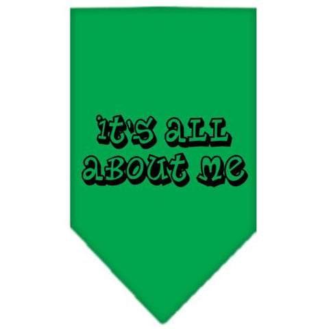 It's All About Me Screen Print Bandana Emerald Green Small