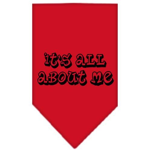 It's All About Me Screen Print Bandana Red Small