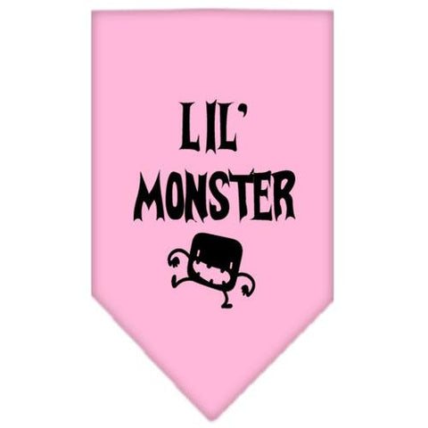 Lil Monster  Screen Print Bandana Light Pink Large