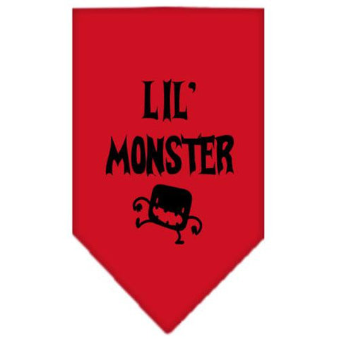 Lil Monster  Screen Print Bandana Red Large