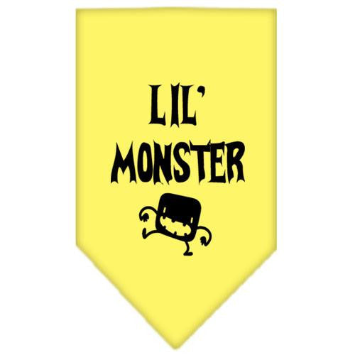 Lil Monster  Screen Print Bandana Yellow Large