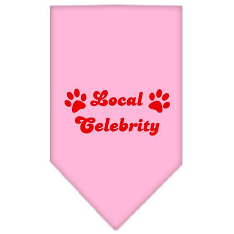 Local Celebrity Screen Print Bandana Light Pink Large