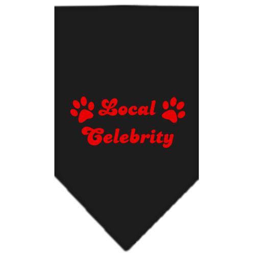 Local Celebrity Screen Print Bandana Black Small