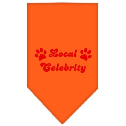 Local Celebrity Screen Print Bandana Orange Small