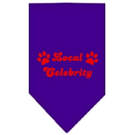 Local Celebrity Screen Print Bandana Purple Small