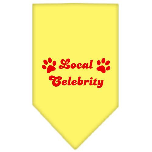 Local Celebrity Screen Print Bandana Yellow Small