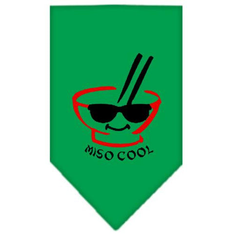 Miso Cool Screen Print Bandana Emerald Green Large