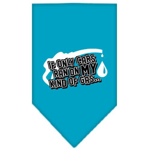 My Kind Of Gas Screen Print Bandana Turquoise Small