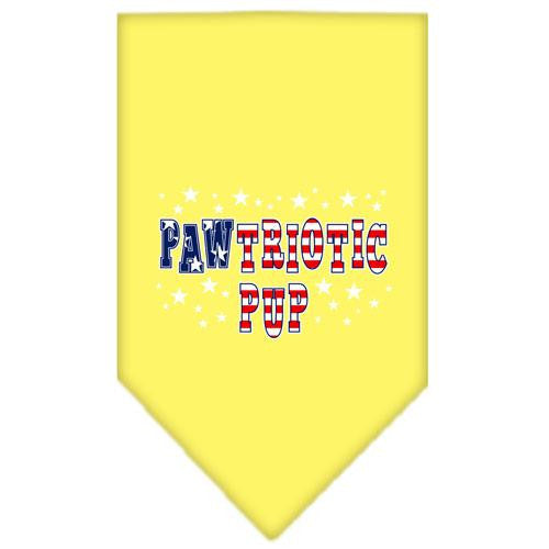 Pawtriotic Pup Screen Print Bandana Yellow Large