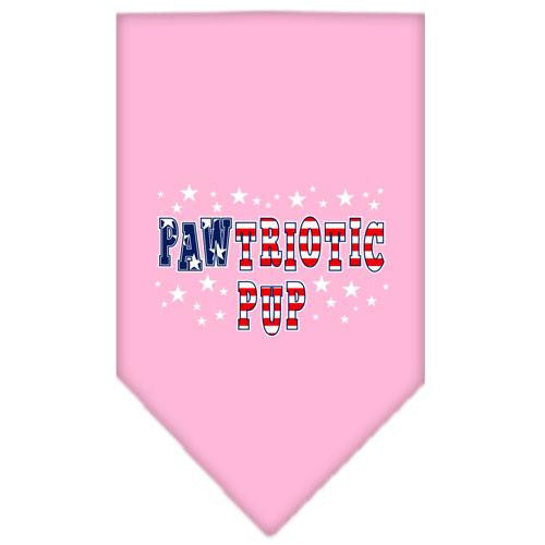 Pawtriotic Pup Screen Print Bandana Bright Pink Small