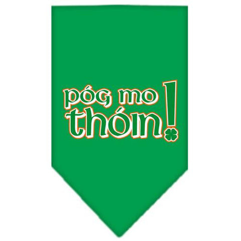 Pog Mo Thoin Screen Print Bandana Emerald Green Large