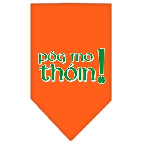 Pog Mo Thoin Screen Print Bandana Orange Large