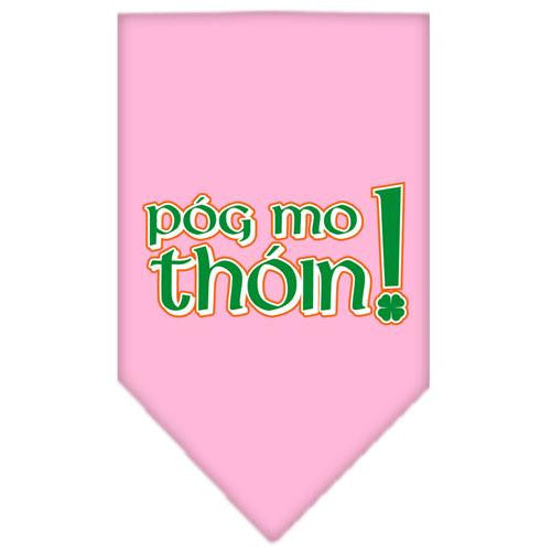 Pog Mo Thoin Screen Print Bandana Light Pink Small