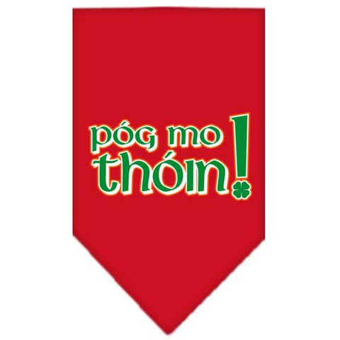 Pog Mo Thoin Screen Print Bandana Red Small