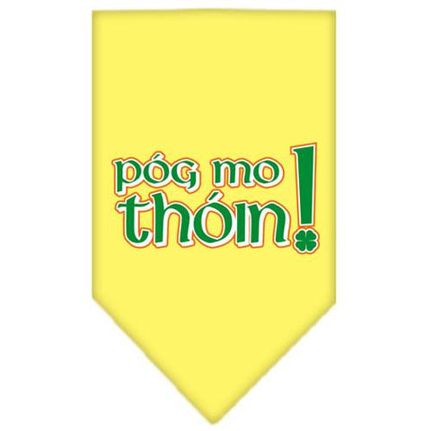 Pog Mo Thoin Screen Print Bandana Yellow Small