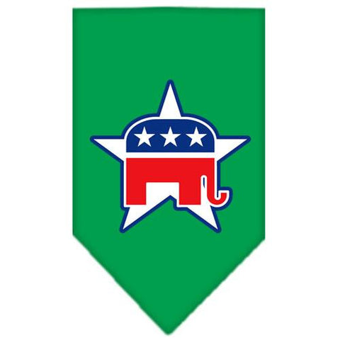 Republican Screen Print Bandana Emerald Green Small